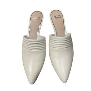 Paige Poppy Mule - Bone Leather Women's 7.5